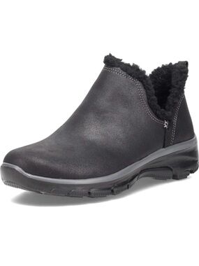 Skechers Black Faux-Shearling Slip-On Winter Boot